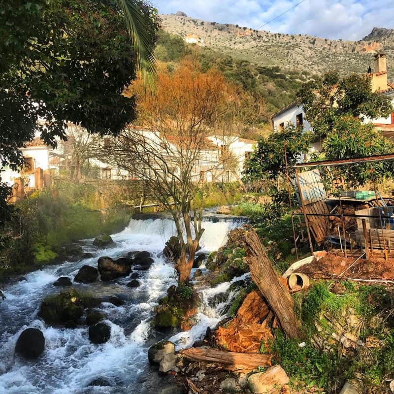 countryside and stream in Spain