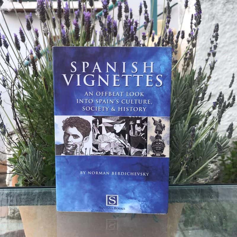 Spansih Vignettes book and flowers